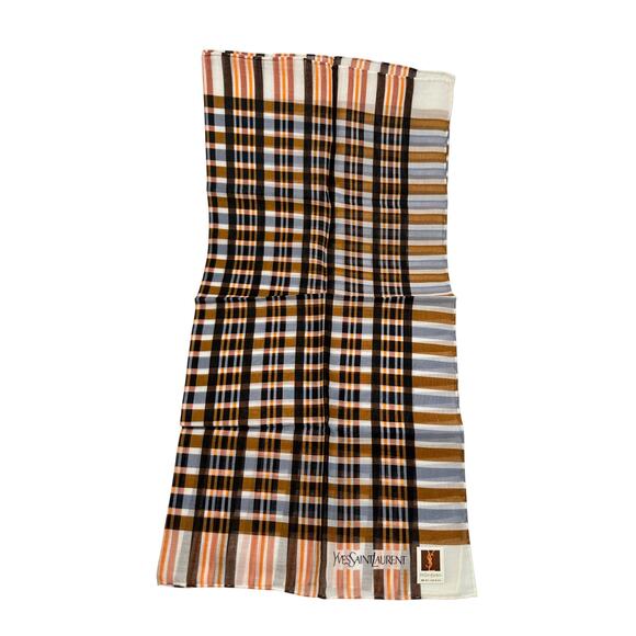 Yves Saint Laurent Copper Vintage Handkerchief / Pocket Square / Small Scarf 18" - Picture 5 of 9